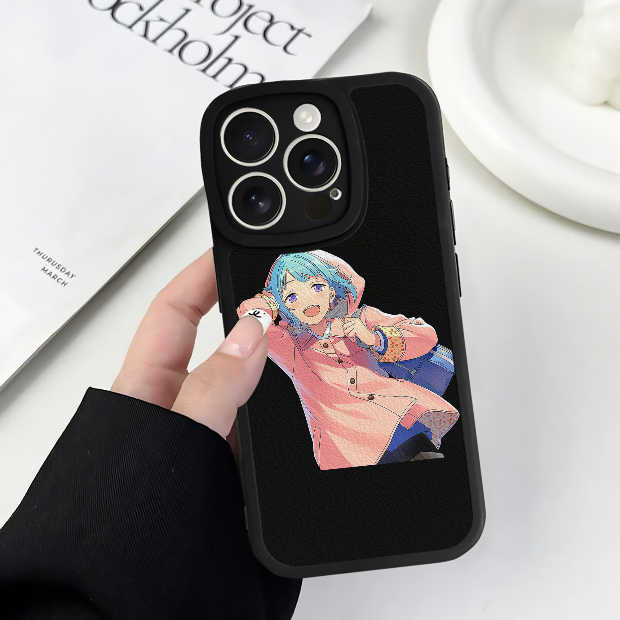 （画像用） あんさんぶるスターズ! Ensemble Stars 【iPhone 16シリーズ対応】シリコンスマホケース（レザー調） 材質：シリコン